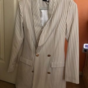 PRETTY LITTLE THING PINSTRIPE BLAZER DRESS